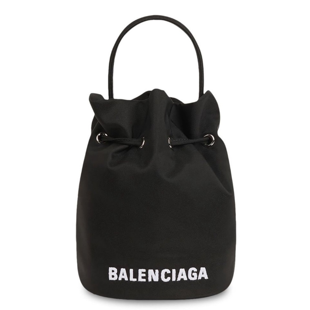Balenciaga Wheel XS Drawstring Bucket Bag Recycled Nylon